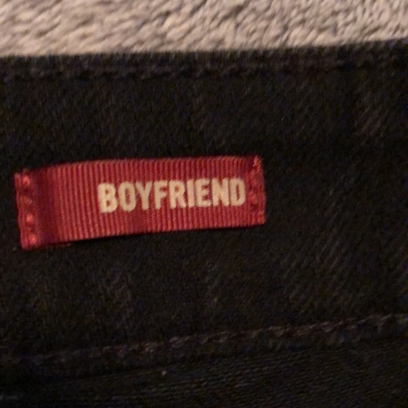 Arizona Jeans Sz 11/Black distressed Boyfriend/5 pockets/belt loops/straight leg - Picture 5 of 16